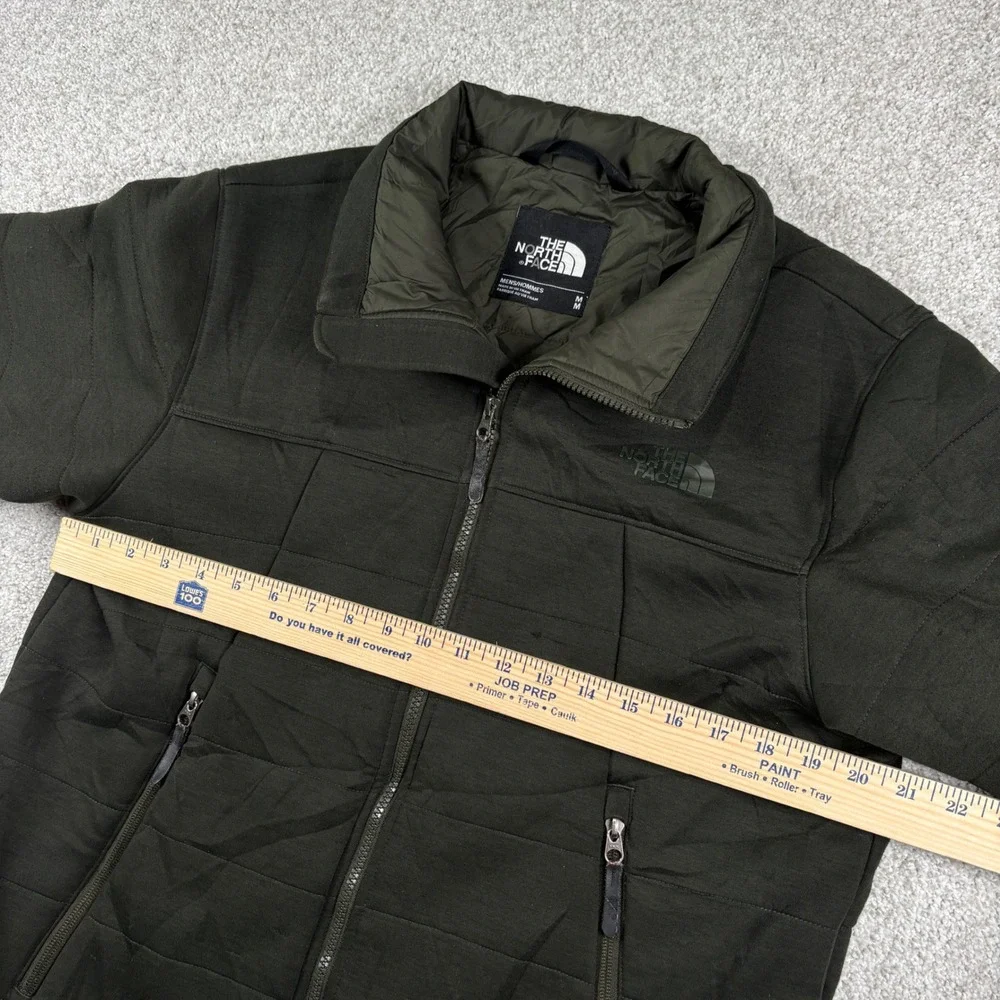 The North Face Jacket Mens Medium Green Quilted Insulated Full Zip Bomber
